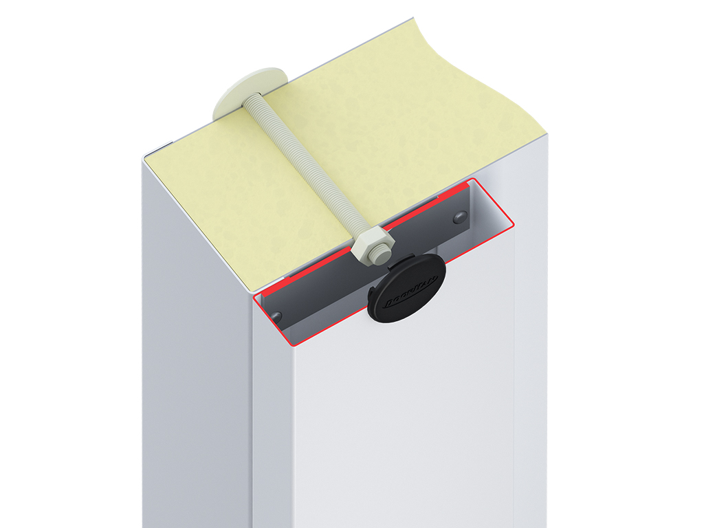 Рама из стальных профилей с толщиной стенки 0,7 мм.